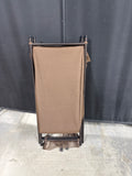 Brown Folding Canvas Laundry Hamper (A)