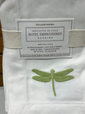 Williams Sonoma Hotel Embroidered Dragonfly Napkins, Set of 4