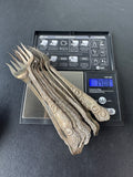 12-Piece Hamilton & Diesinger Vintage Sterling Silver Sunflower Cocktail Forks