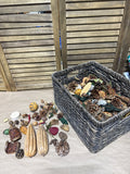 Basket Of Primitive Natural Holiday Potpourri