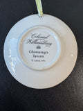 (B) Chowning’s Tavern Colonial Williamsburg Porcelain Plate Ornament