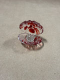 Mini Glass Scallop Shell With Pearl