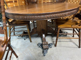 Round Claw Foot Dining Table with (5) Chairs ***HEAVY ITEM*** READ DESCRIPTION ON PICK UP POLICY***