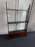Chippendale Style Indonesia Hanging Wall Shelf with Lattice Side Panels & Drawer (C)