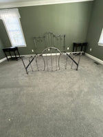 King Metal Bed with Side Rails; No Support Slats Included
