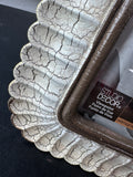Antiqued & Crackled Cream Scalloped Studio Decor Heritage Home Tabletop Frame