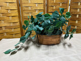 Faux Greenery in Copper Tone Basket