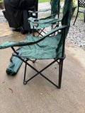 Pair of Green Folding Arm Chairs w/Carry Bags