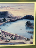 View of Glass Lake Folk Art Print by Joseph Hidley