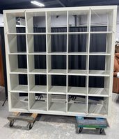 White IKEA Style 25-Cubby Cubicle Wall Unit