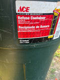 Ace Rubbermaid Roughneck Plastic Trash Can with Lid, 29"H.
