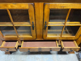 Liberty Furniture Industries Inc. 2 PC Oak Hutch***HEAVY ITEM***READ DETAILS ON PICK UP POLICY***