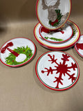 9 Piece Holiday Melamine Plates