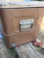 Vintage Little Brown Chest Cooler/Ice Chest