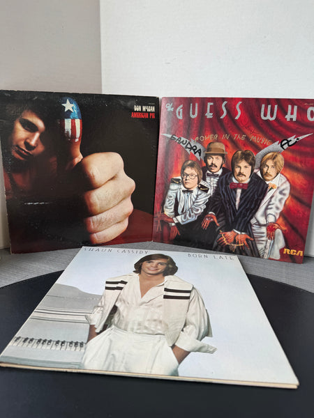 Trio of Vintage Records: The Guess Who, Don McLean & Shaun Cassidy