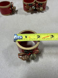 Set Of 4 Holiday Lenox Napkin Rings With Case - 3 Sets Available // PRICED INDIVIDUALLY