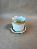 Small Gold And Cream Espresso mug With Saucer