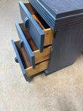 Blue Painted 3 Drawers Nightstand