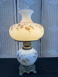Victorian Style Floral Gone with the Wind 3-Way Parlor Lamp (WORKS)
