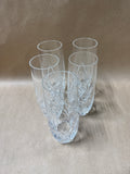 5 Piece Fan Style Crystal Glasses // 2 Sets Available // PRICED INDIVIDUALLY