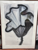 Extra Large Black, White & Gray Flower; Signed (Over 5’ Tall)