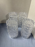 (B) Set Of 4 Plastic Snow Crystal Drinking Glasses