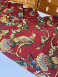 Bird Themed Rust Color Cloth Napkins, 8 pc