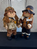 Pair of Pilgrim Harvest Kids 2FT Plush Standing Decor