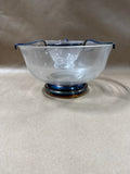 Glass Chips And Dip Bowl With Holder