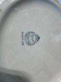 Blue Floral White Large Vintage Pitcher or Vase