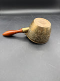 Brass And Wood Etched Silent Butler