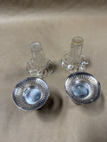 Set Of 2 Glass & SilverPlate Prince of Wales Makers Mark Bud Vase // 2 Sets Available // *** PRICED INDIVIDUALLY****