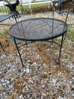 Black Cast Iron Outdoor Furniture Set, Four Pieces