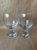 Scandinavian Princess Claret Wine Glasses - Initialed HG On Bottom - Pair