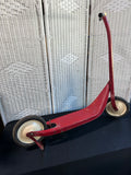 Radio Flyer Style Red Pressed Steel Vintage Push Scooter