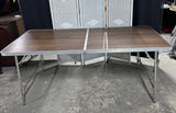 Wood Grain Look Large 6FT Aluminum Folding Table