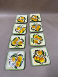 Jerywil Peaches Coasters With Case — Set Of 8
