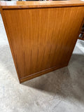 Teak Veneer Mid Century Modern Style Roll Top Desk ***HEAVY ITEM*** READ DETAILS ON PICK UP POLICY***