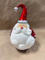 Pier 1 Ceramic Roly Poly Santa Clause