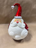 Pier 1 Ceramic Roly Poly Santa Clause