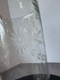 Large Floral Thick Bubble Glass Hurricane