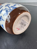 Mudpie Blue Floral Ceramic Bud Vase