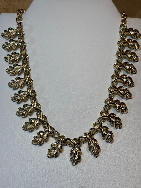 Gold Choker with Leaves