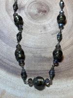 Green Beaded Vintage Style Necklace