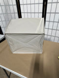 Milano Light Gray Fabric Collapsable Bin/Basket, 18"x15", 12"H.