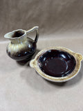 Small Brown Tone Pottery Style Basin