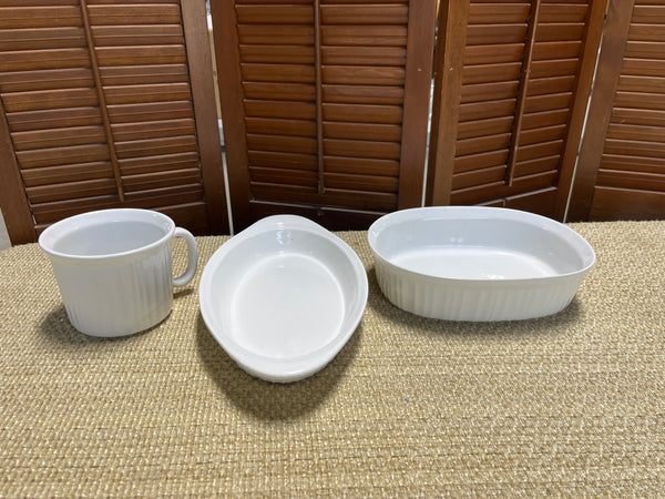 Corning Ware Dishes, set of 3