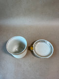 Small Gold And Cream Espresso mug With Saucer