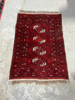 G-Hand Knotted Red Tone Rug, 4 ft x 2 1/2 ft