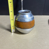 Vintage Yerba Mate Tea Gourd Cup & Bombilla Spoon